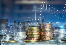Coins and city skyline representing the tastytrade broker review